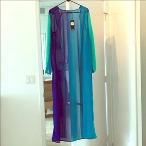 Blue Ombre Kimono NWT size M